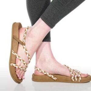 Roxy Ymani Braided Slip On Sandals